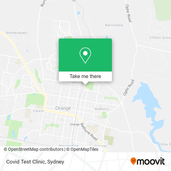 Covid Test Clinic map