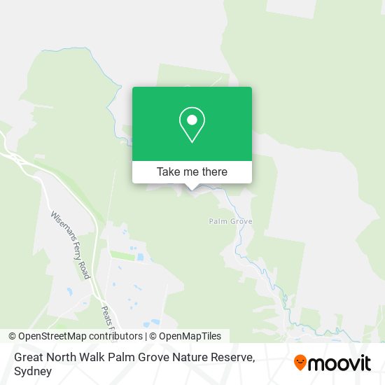 Great North Walk Palm Grove Nature Reserve map