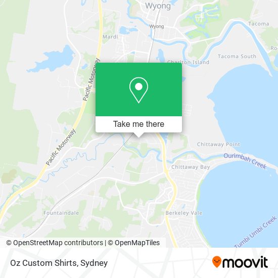Oz Custom Shirts map