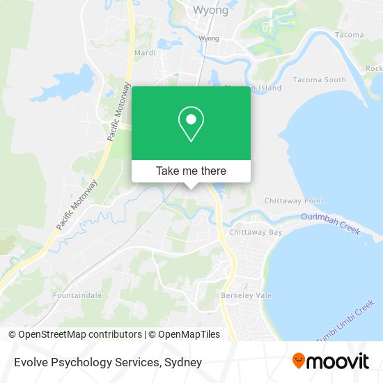 Evolve Psychology Services map