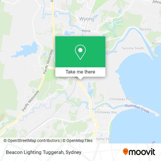 Beacon Lighting Tuggerah map