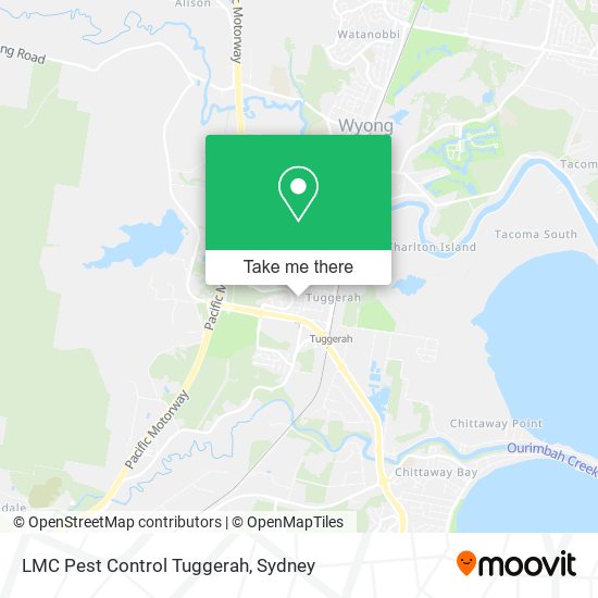 Mapa LMC Pest Control Tuggerah