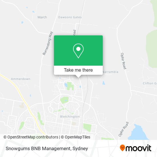 Snowgums BNB Management map