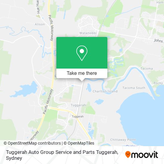 Tuggerah Auto Group Service and Parts Tuggerah map