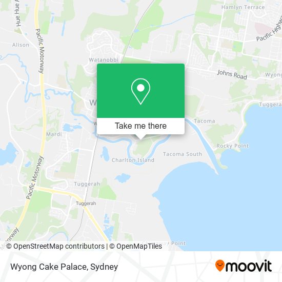 Mapa Wyong Cake Palace