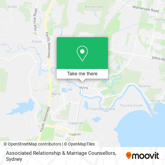 Associated Relationship & Marriage Counsellors map