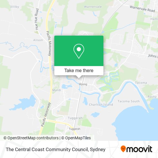 Mapa The Central Coast Community Council