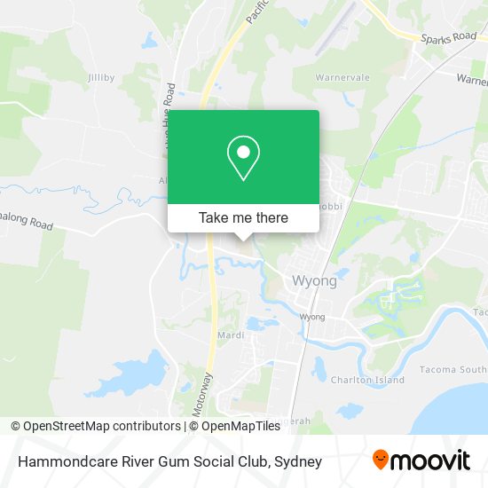 Mapa Hammondcare River Gum Social Club