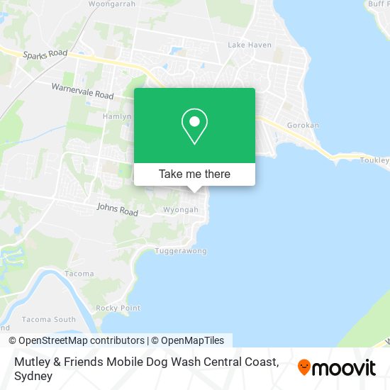 Mapa Mutley & Friends Mobile Dog Wash Central Coast