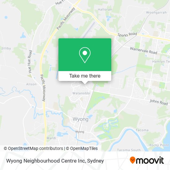 Mapa Wyong Neighbourhood Centre Inc