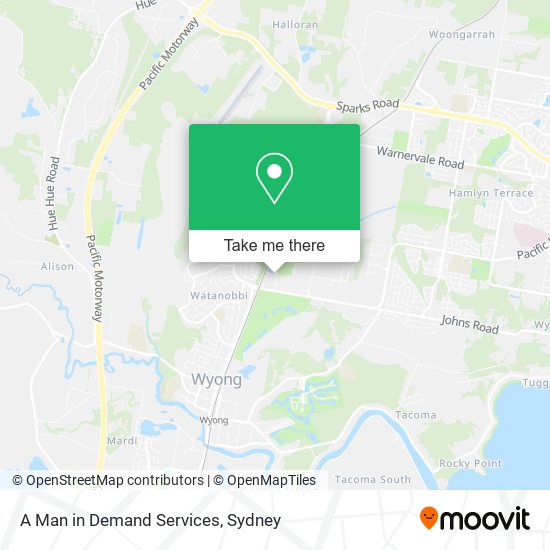 A Man in Demand Services map