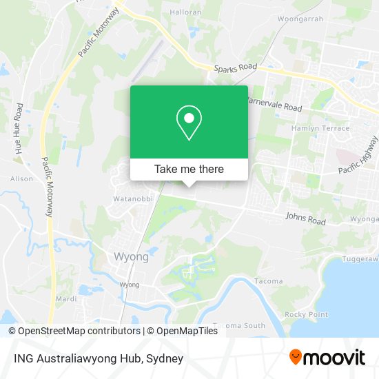 Mapa ING Australiawyong Hub