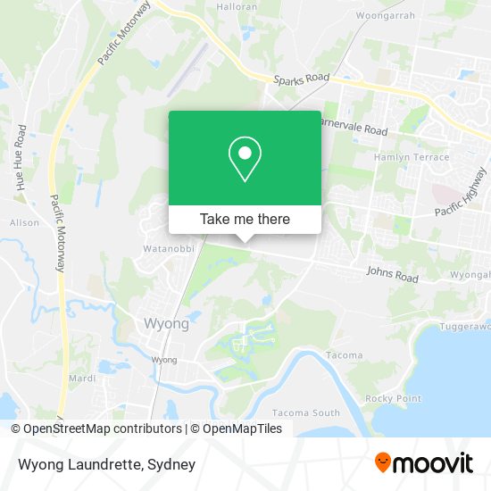 Mapa Wyong Laundrette