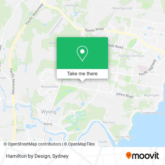 Hamilton by Design map