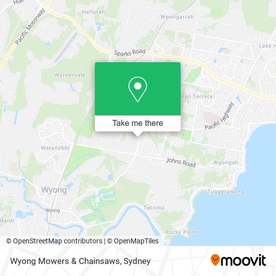 Wyong Mowers & Chainsaws map