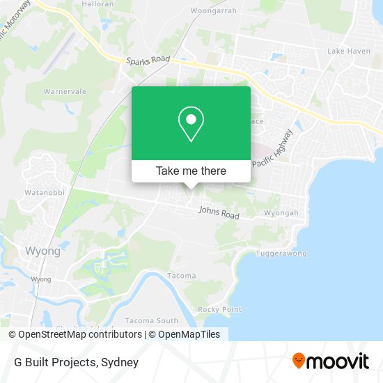 G Built Projects map