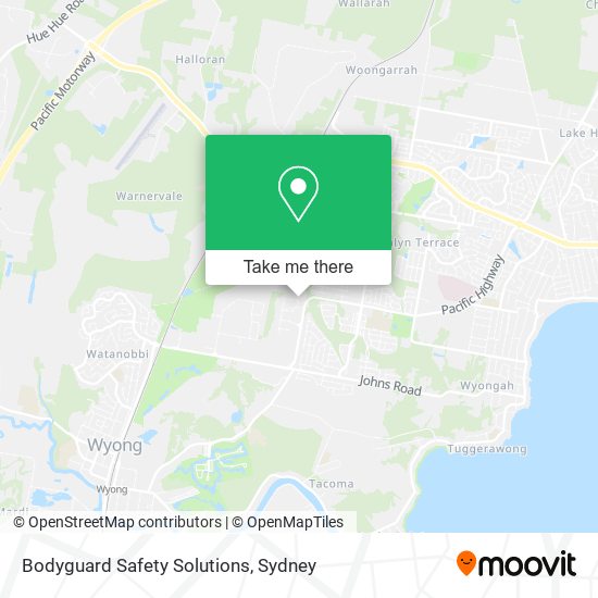 Bodyguard Safety Solutions map