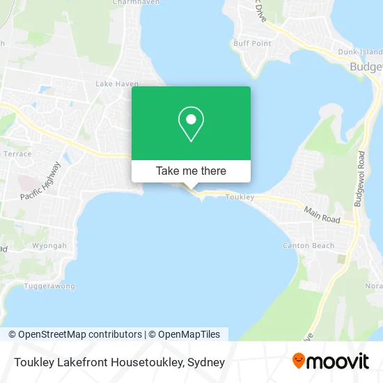 Toukley Lakefront Housetoukley map