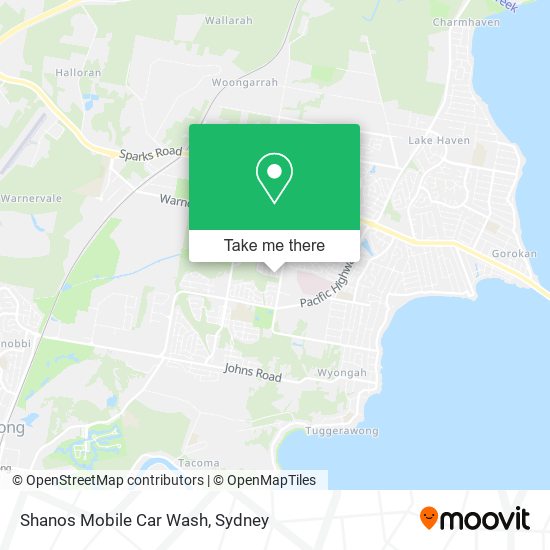 Mapa Shanos Mobile Car Wash