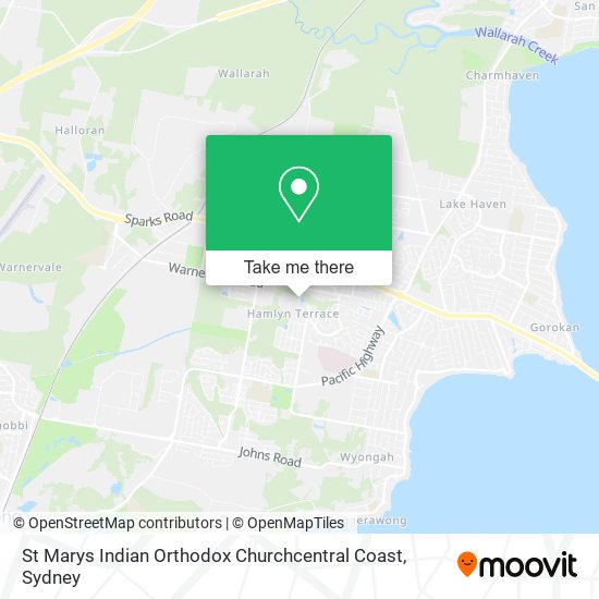 Mapa St Marys Indian Orthodox Churchcentral Coast