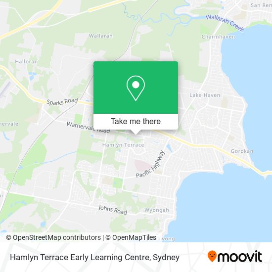 Mapa Hamlyn Terrace Early Learning Centre