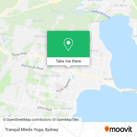 Tranquil Minds Yoga map