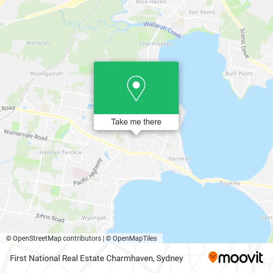 First National Real Estate Charmhaven map