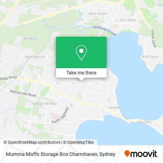 Mumma Moffs Storage Box Charmhaven map