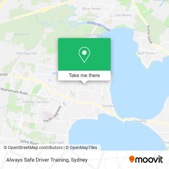 Always Safe Driver Training map