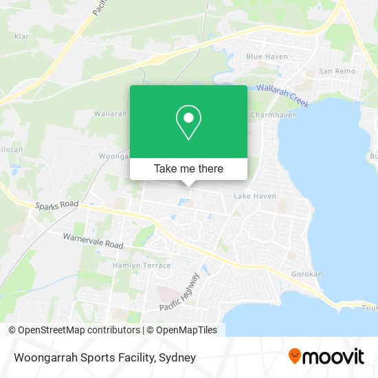 Mapa Woongarrah Sports Facility