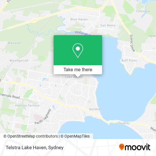 Telstra Lake Haven map