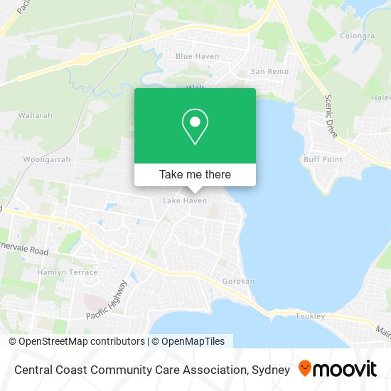 Mapa Central Coast Community Care Association