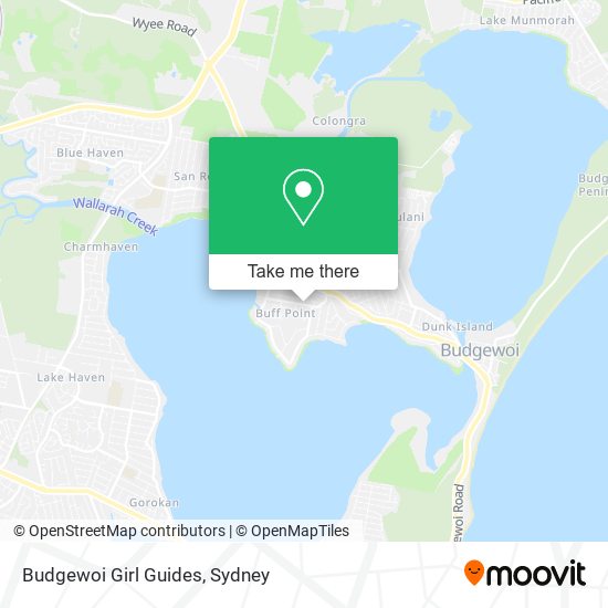 Budgewoi Girl Guides map