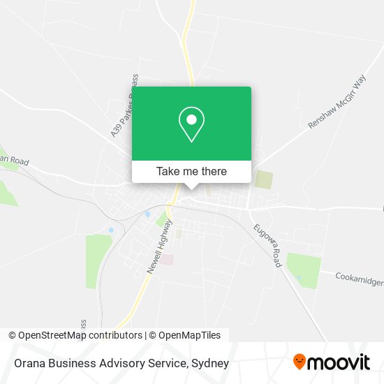 Orana Business Advisory Service map