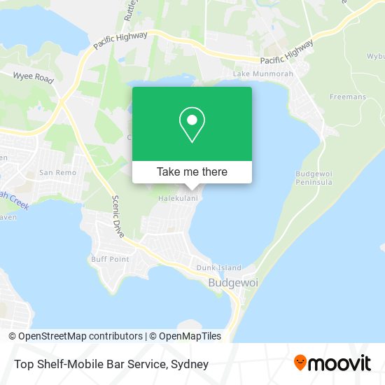 Top Shelf-Mobile Bar Service map