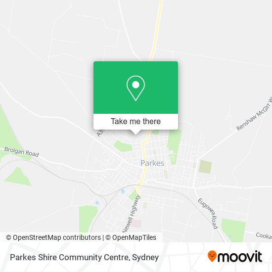 Mapa Parkes Shire Community Centre