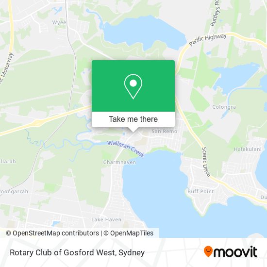 Mapa Rotary Club of Gosford West