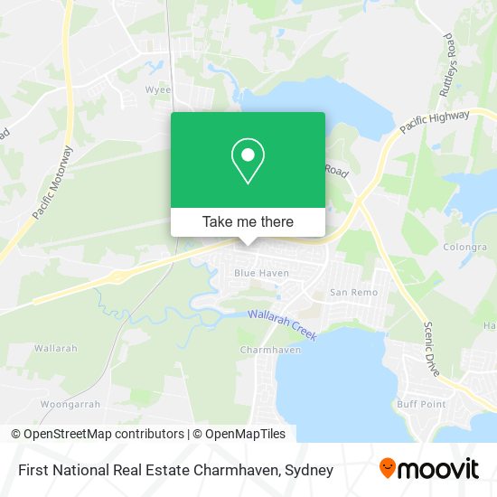 First National Real Estate Charmhaven map