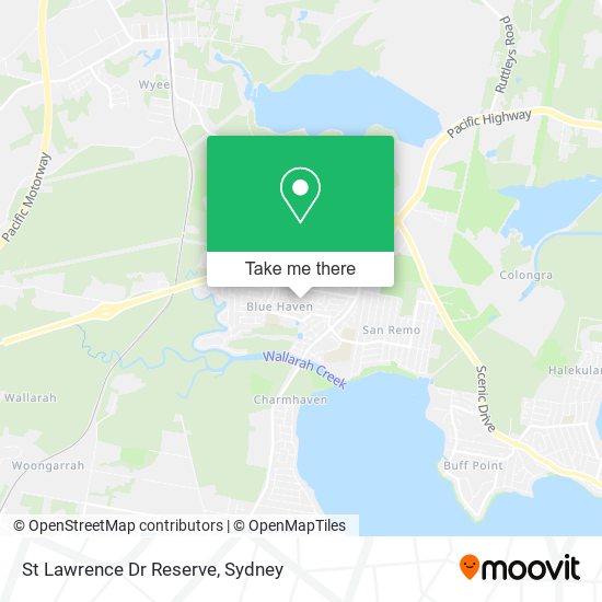 Mapa St Lawrence Dr Reserve