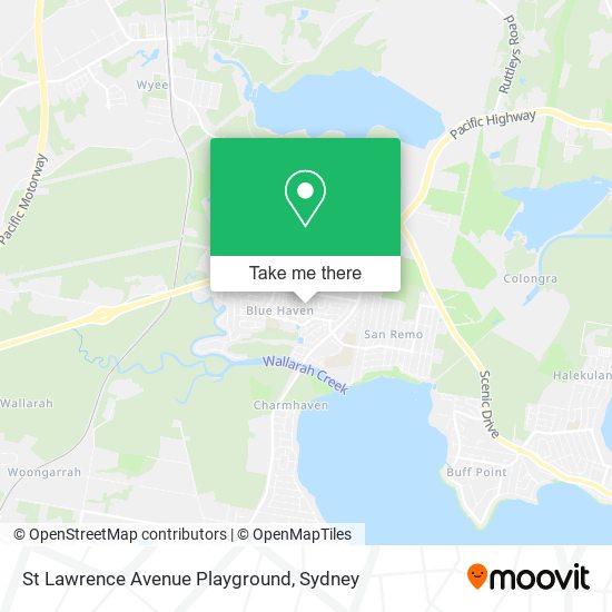 Mapa St Lawrence Avenue Playground