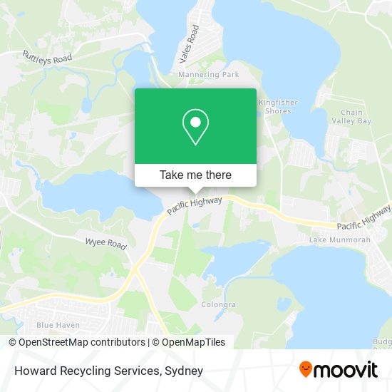 Mapa Howard Recycling Services