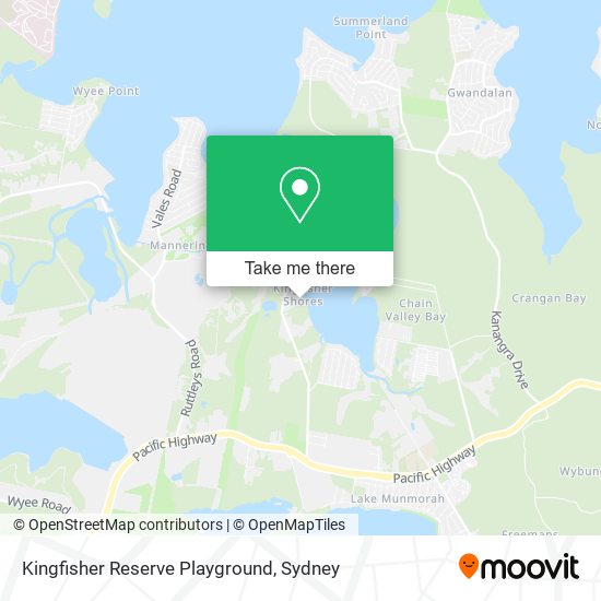 Kingfisher Reserve Playground map