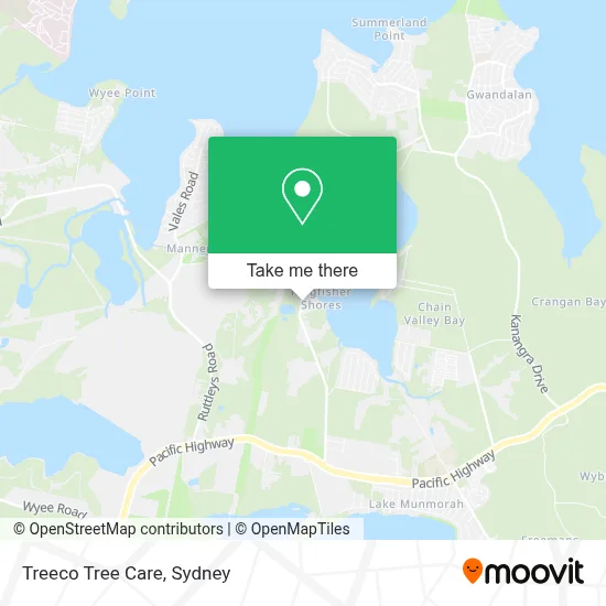 Mapa Treeco Tree Care