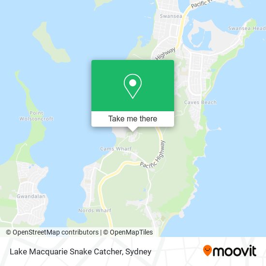 Lake Macquarie Snake Catcher map