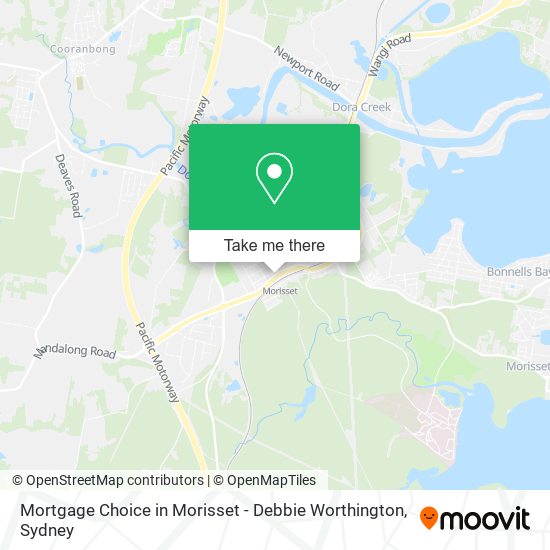 Mortgage Choice in Morisset - Debbie Worthington map
