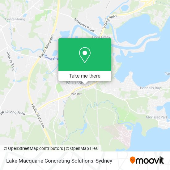 Lake Macquarie Concreting Solutions map