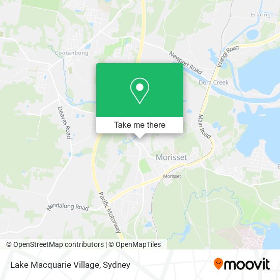 Lake Macquarie Village map