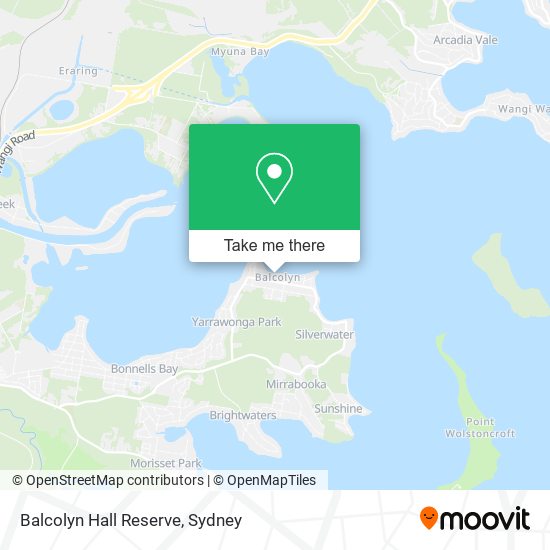 Mapa Balcolyn Hall Reserve