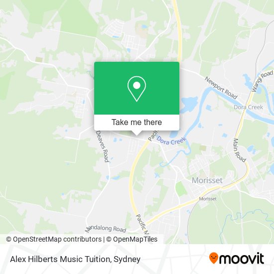 Alex Hilberts Music Tuition map