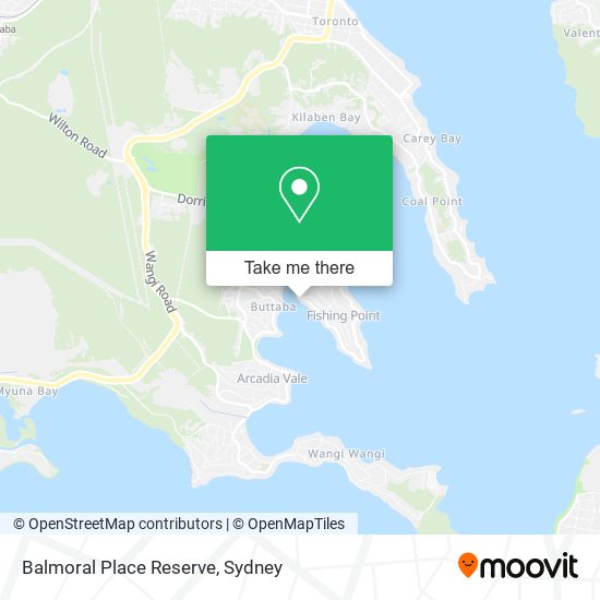 Mapa Balmoral Place Reserve